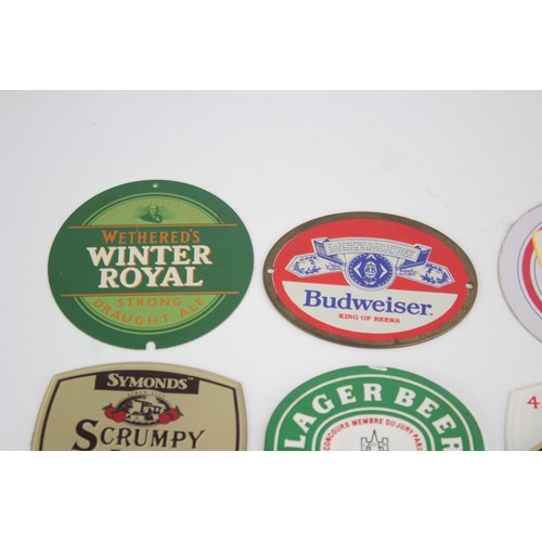 441 - 12 x Assorted Advertising Pub Draught TAP SIGNS Inc Porcelain Heineken Etc