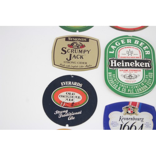 441 - 12 x Assorted Advertising Pub Draught TAP SIGNS Inc Porcelain Heineken Etc