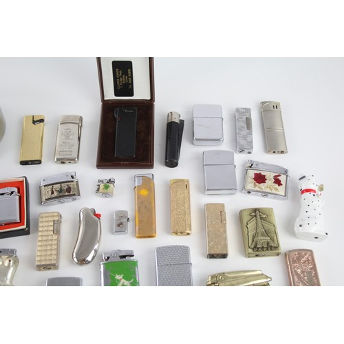 457 - 35 x Assorted Cigarette LIGHTERS Inc Dalmation, Novelty, Zippo Style Etc