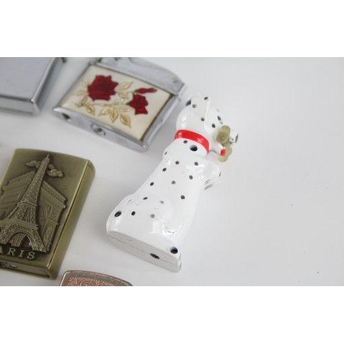 457 - 35 x Assorted Cigarette LIGHTERS Inc Dalmation, Novelty, Zippo Style Etc