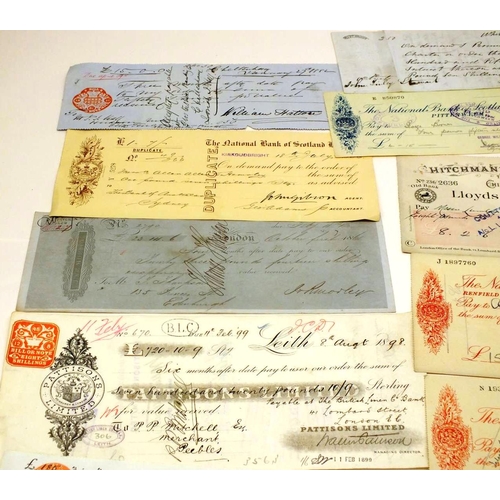 395 - 20 ANTIQUE & VINTAGE CHEQUES