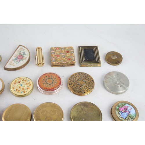 468 - 25 x Assorted Vintage Ladies Powder COMPACTS Inc Coty, Yardley, Gold Tone Etc