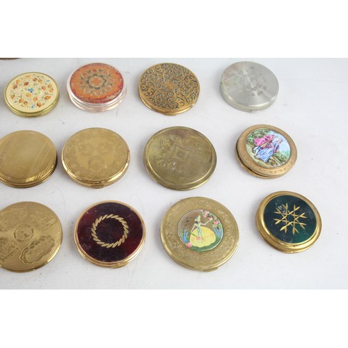 468 - 25 x Assorted Vintage Ladies Powder COMPACTS Inc Coty, Yardley, Gold Tone Etc