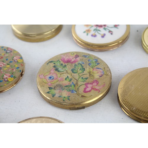 468 - 25 x Assorted Vintage Ladies Powder COMPACTS Inc Coty, Yardley, Gold Tone Etc