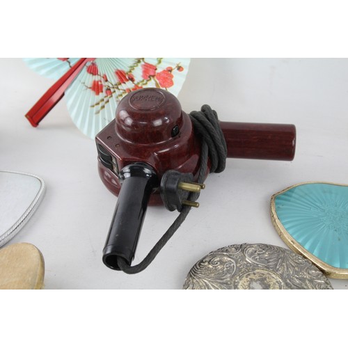 484 - 25 x Assorted Vintage LADIES VANITY Inc Hairdryer, Hand Mirrors Etc