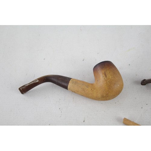 493 - 4 x Assorted Vintage Estate SMOKING PIPES Inc Meerschaum, Full Bent, Etc