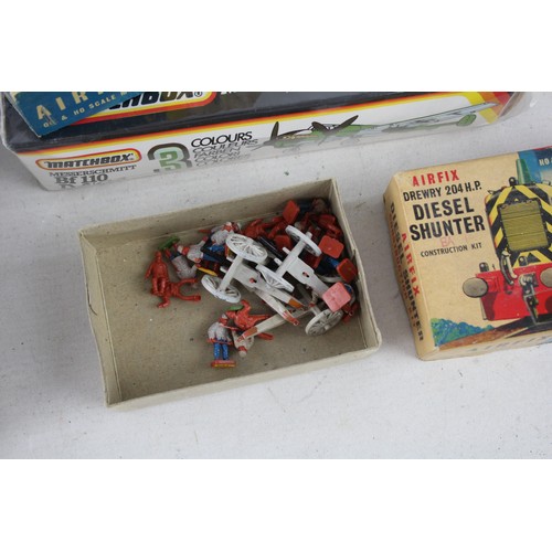 492 - 6 x Assorted Vintage Boxed CONSTRUCTION MODEL Kits Inc AIRFIX, Matchbox, Etc