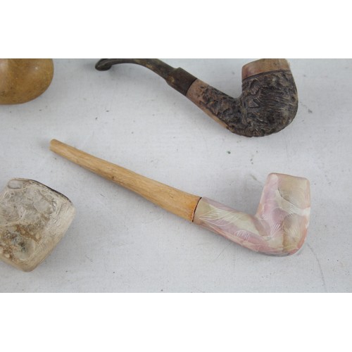 493 - 4 x Assorted Vintage Estate SMOKING PIPES Inc Meerschaum, Full Bent, Etc