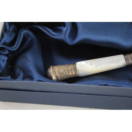 509 - Boxed Hallmarked 2003 Sheffield STERLING SILVER Letter Opener (37g)