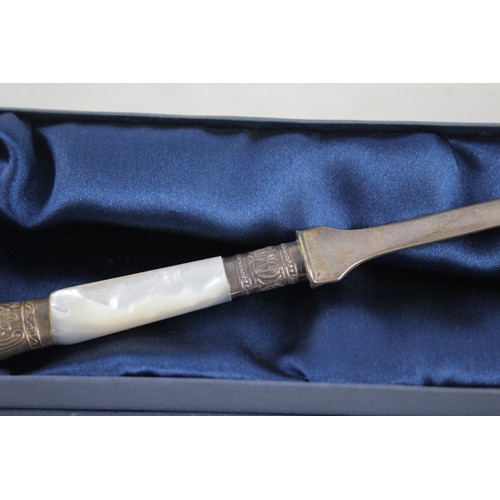 509 - Boxed Hallmarked 2003 Sheffield STERLING SILVER Letter Opener (37g)