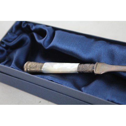 509 - Boxed Hallmarked 2003 Sheffield STERLING SILVER Letter Opener (37g)