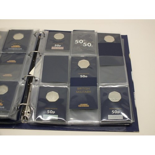 399 - 47 COLLECTABLE 50p COINS IN CHANGE CHECKER FOLDER