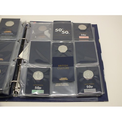 399 - 47 COLLECTABLE 50p COINS IN CHANGE CHECKER FOLDER