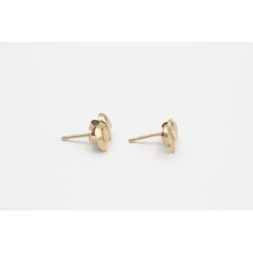 523 - 9ct gold elephant stud earrings (0.2g)