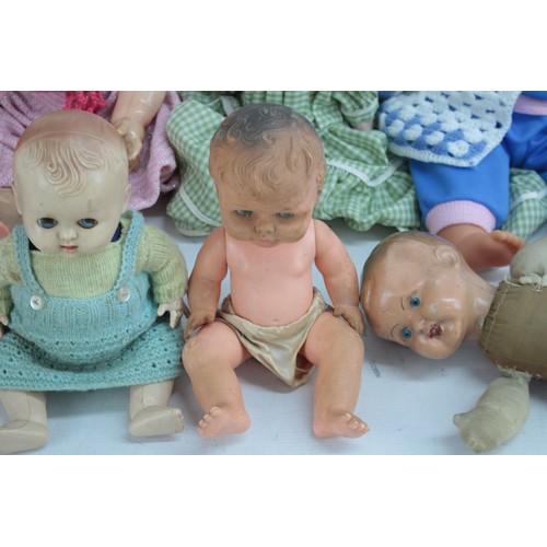 548 - 8 x Assorted Vintage Baby Dolls Inc Pedigree, Composite, Porcelain, Plastic Etc