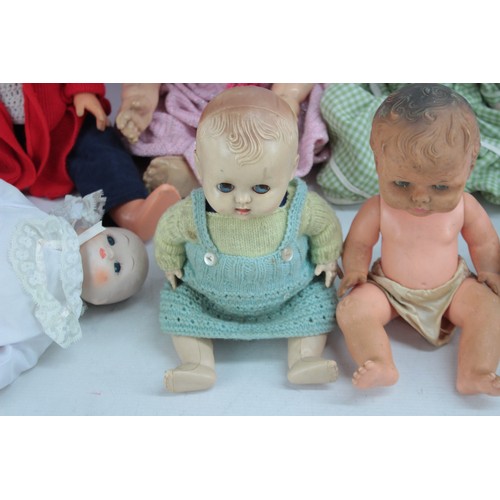 548 - 8 x Assorted Vintage Baby Dolls Inc Pedigree, Composite, Porcelain, Plastic Etc