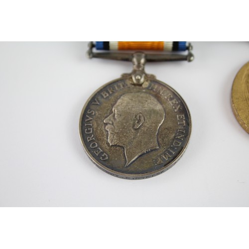 569 - WW1 Mounted Medal Pair on Original Long Ribbons