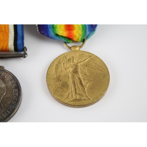 569 - WW1 Mounted Medal Pair on Original Long Ribbons