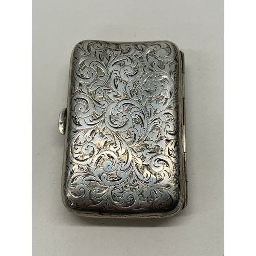 433 - Vintage Hallmarked 1901 Birmingham STERLING SILVER Cigarette Case (71g)