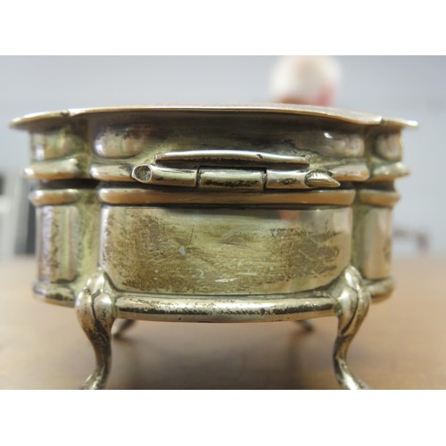 517 - Antique Hallmarked 1919 Birmingham STERLING SILVER Trinket Box (78g)