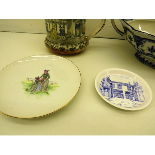 101 - VINTAGE CERAMICS INCLUDING ROYAL DOULTON, SPODE, TILES