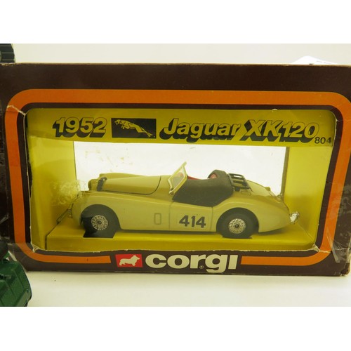 109 - BOXED CORGI 1952 JAGUAR XK120, BOXED 1957 THUNDERBIRD AND CORGI BENTLEY