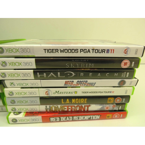 123 - BOXED XBOX 360 CONSOLE AND 16 GAMES