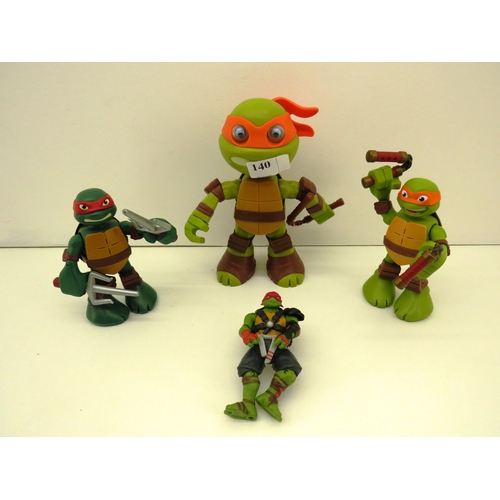 140 - 4 x TEENAGE MUTANT NINJA TURTLE ACTION FIGURES