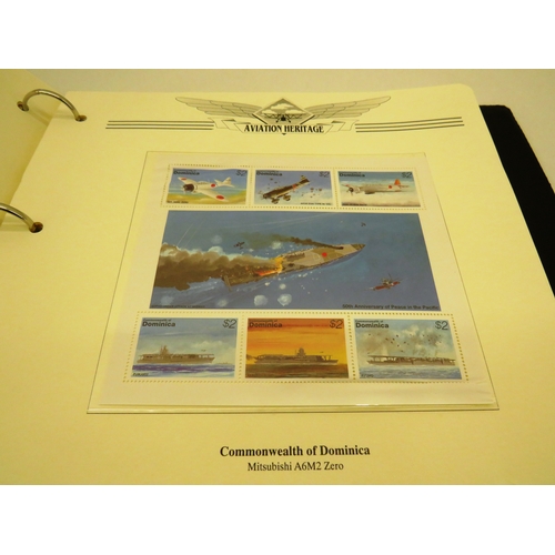 143 - ALBUM OF AVIATION HERITAGE STAMPS