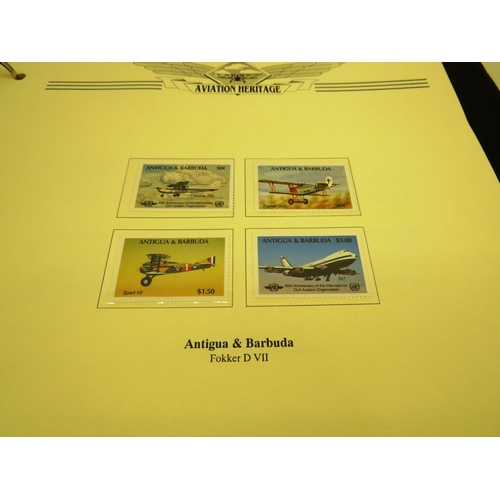 143 - ALBUM OF AVIATION HERITAGE STAMPS