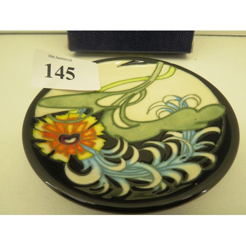 145 - MOORCROFT PIN DISH IN BOX