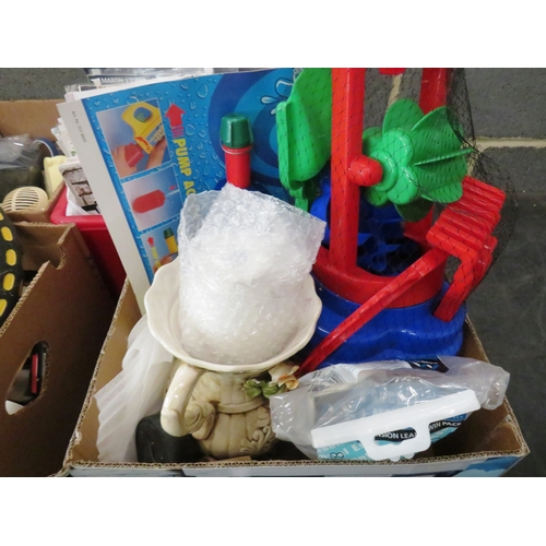 147 - 6 x BOXED MISCELLANEOUS TOYS/GARDEN HOUSEHOLD