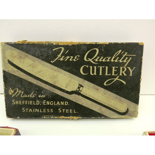 162 - VINTAGE BOXED CUTLERY SETS