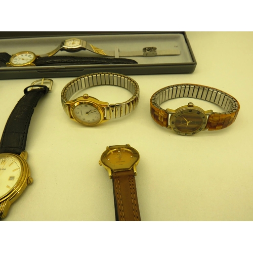 163 - SELECTION OF WATCHES INCLUDES HIS N HERS BOXED SEKONDA ETC