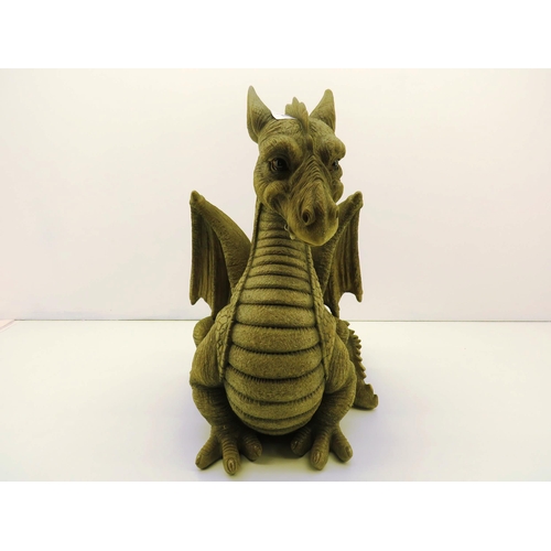 64 - LARGE RESIN DRAGON GARDEN ORNAMENT