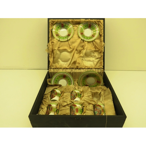 81 - VINTAGE RARE ANTIQUE ACKERMAN AND FRITZE PORCELAIN SET IN ORIGINAL BOX FIVE PIECE SET