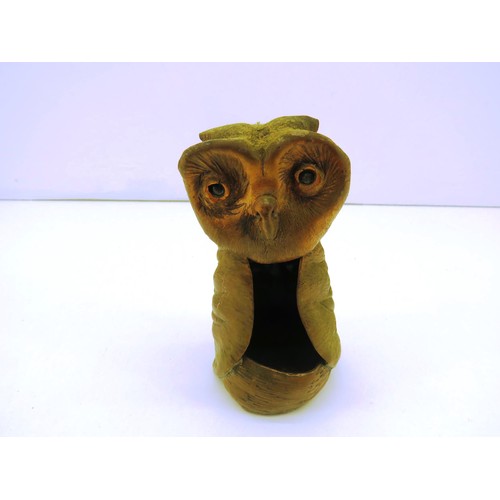 83 - VINTAGE OWLS, BRASS/COPPER/WOOD