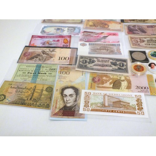 17 - MISCELLANEOUS LOT OF BANKNOTES AND COINS ETC