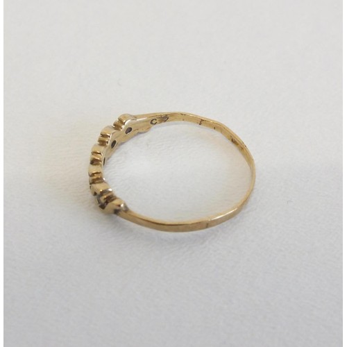 120 - 9CT GOLD ETERNITY RING SIZE P, 1.1g