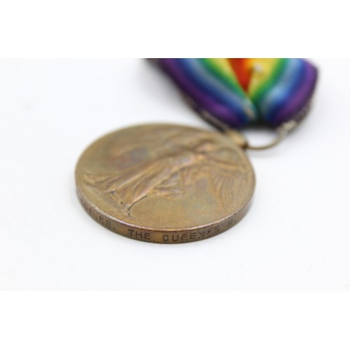 100 - 2 x WW1 Medals Named Inc 1914-145 Star To L-7922 PTE E.R Evans East Kent Regt