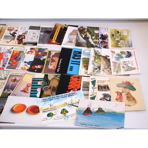 133 - COLLECTION OF COMIC POSTCARDS- 61 CARDS