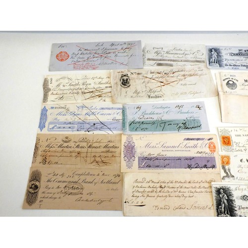 94 - 20 x ANTIQUE VINTAGE CHEQUES