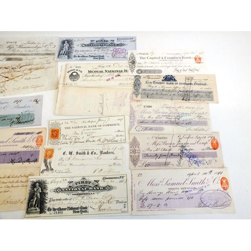 94 - 20 x ANTIQUE VINTAGE CHEQUES