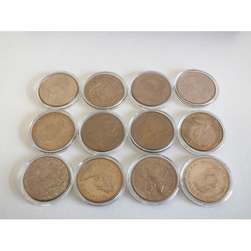 157 - 12 x CROWN SIZED COINS- MAINLY UK