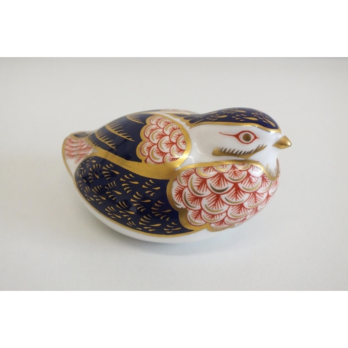 208 - ROYAL CROWN DERBY BIRD QUAIL- FIRSTS