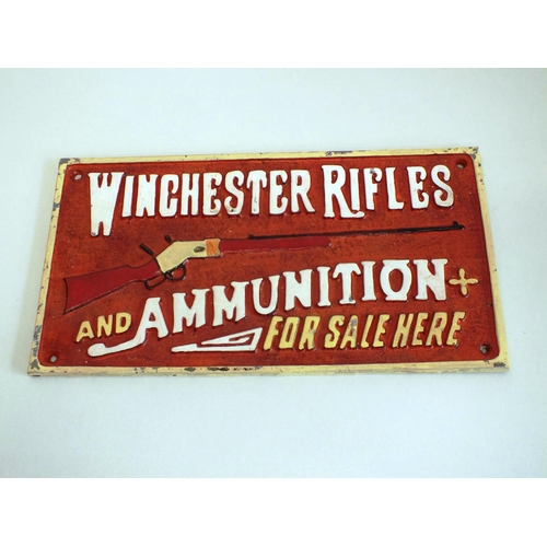 212 - CAST SIGN WINCHESTER RIFLES