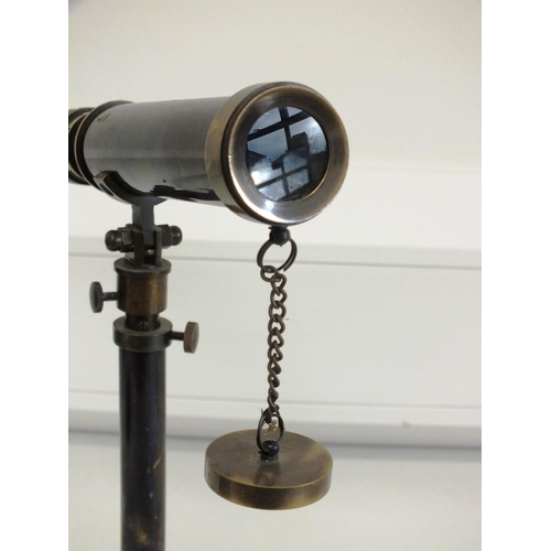 232 - ANTIQUE TELESCOPE ON TRIPOD STAND EALING LONDON