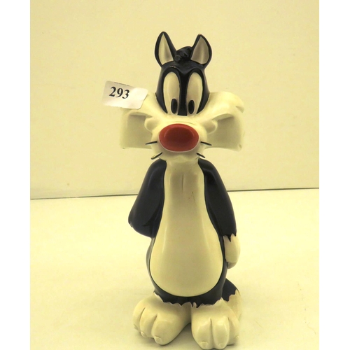 293 - RESIN WARNER BRO'S LOONEY TUNES SYLVESTER CAT STATUE APPROXIMATE HEIGHT 14