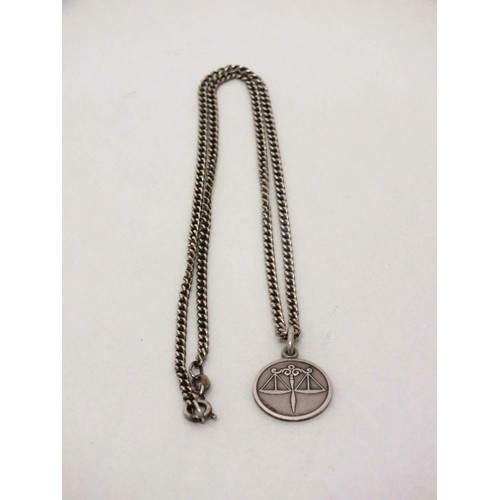 40 - SILVER 925 CHAIN WITH LIBRA ZODIAC PENDANT