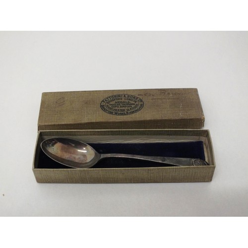 66 - SOLID SILVER HALLMARKED FATTORINI AND SONS SPOON IN ORIGINAL BOX